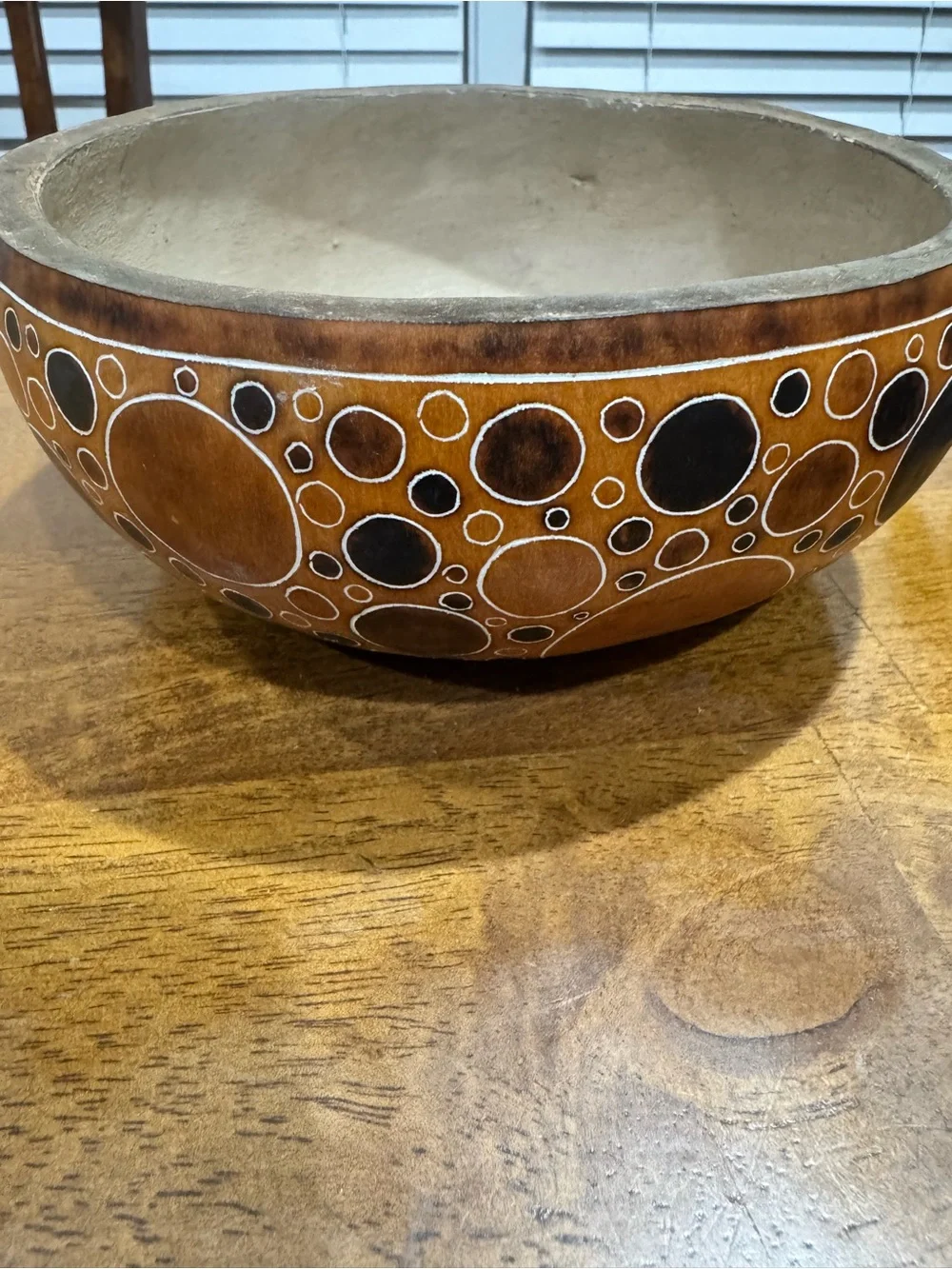 Peruvian Hand Carved Gourd Bowl by Lucuma Designs Mate Burilado Folk Art